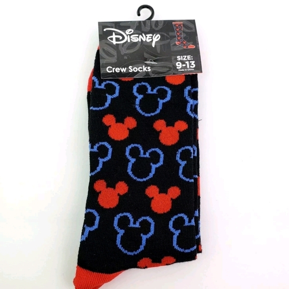 4/$25 Disney Mickey Mouse Novelty Crew Socks New Magic Kingdom - Picture 1 of 4